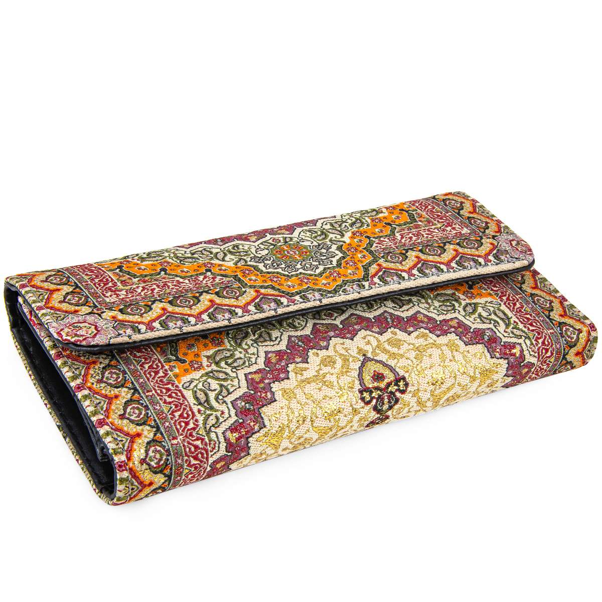 波斯地毯刺繡圖騰長型銀包
