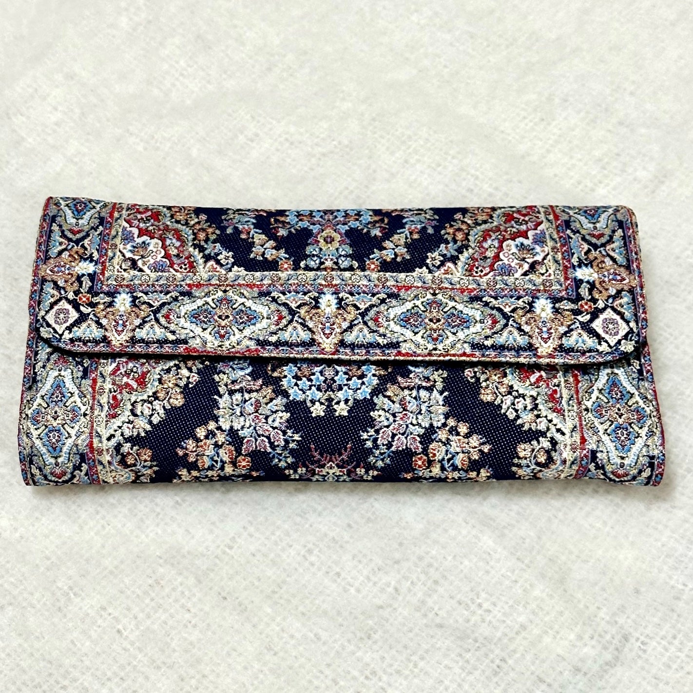 波斯地毯刺繡圖騰長型銀包
