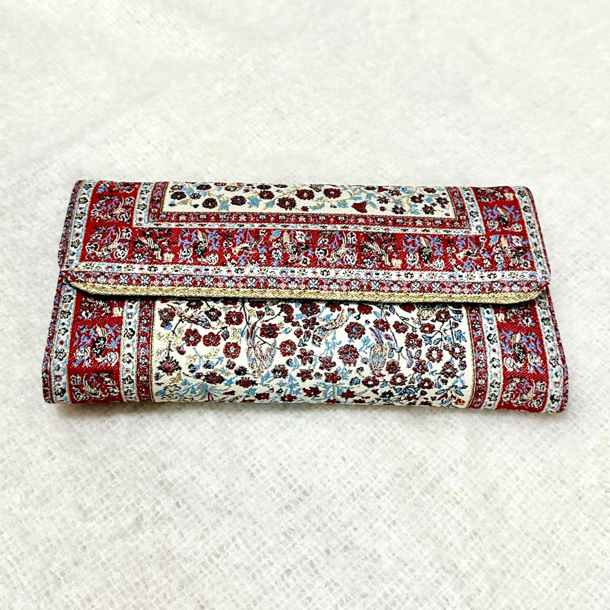 波斯地毯刺繡圖騰長型銀包