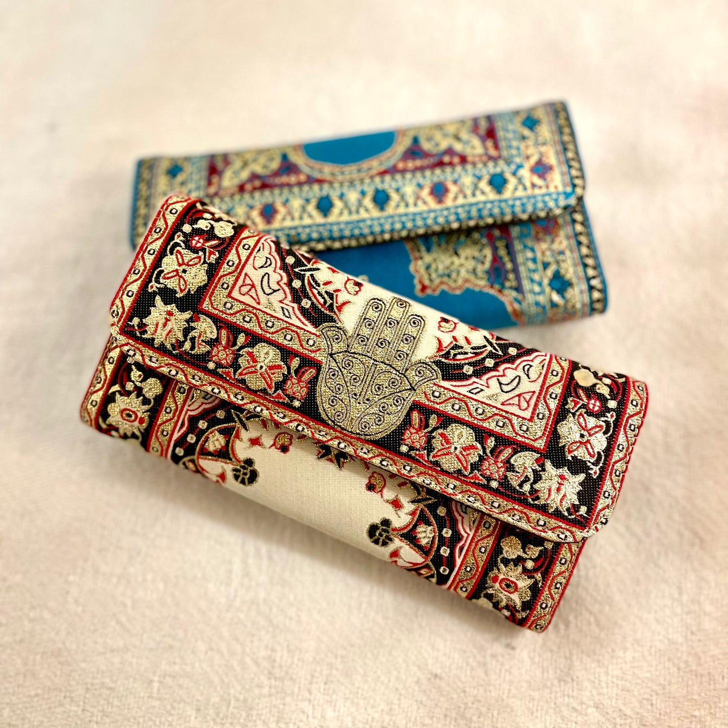 波斯地毯刺繡圖騰長型銀包