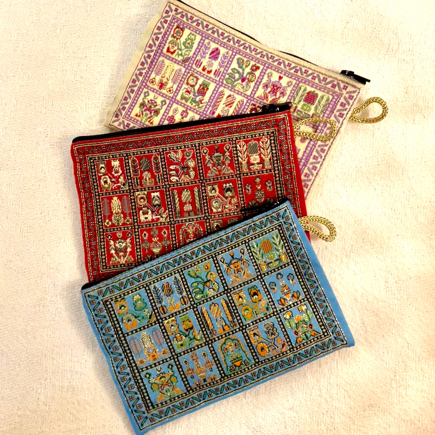 波斯地毯刺繡圖騰收納包