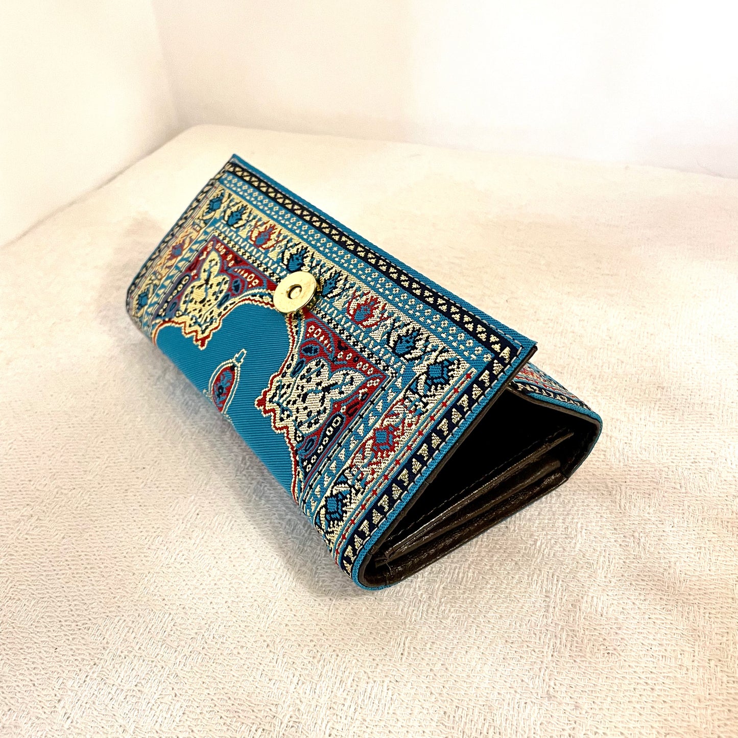 波斯地毯刺繡圖騰長型銀包