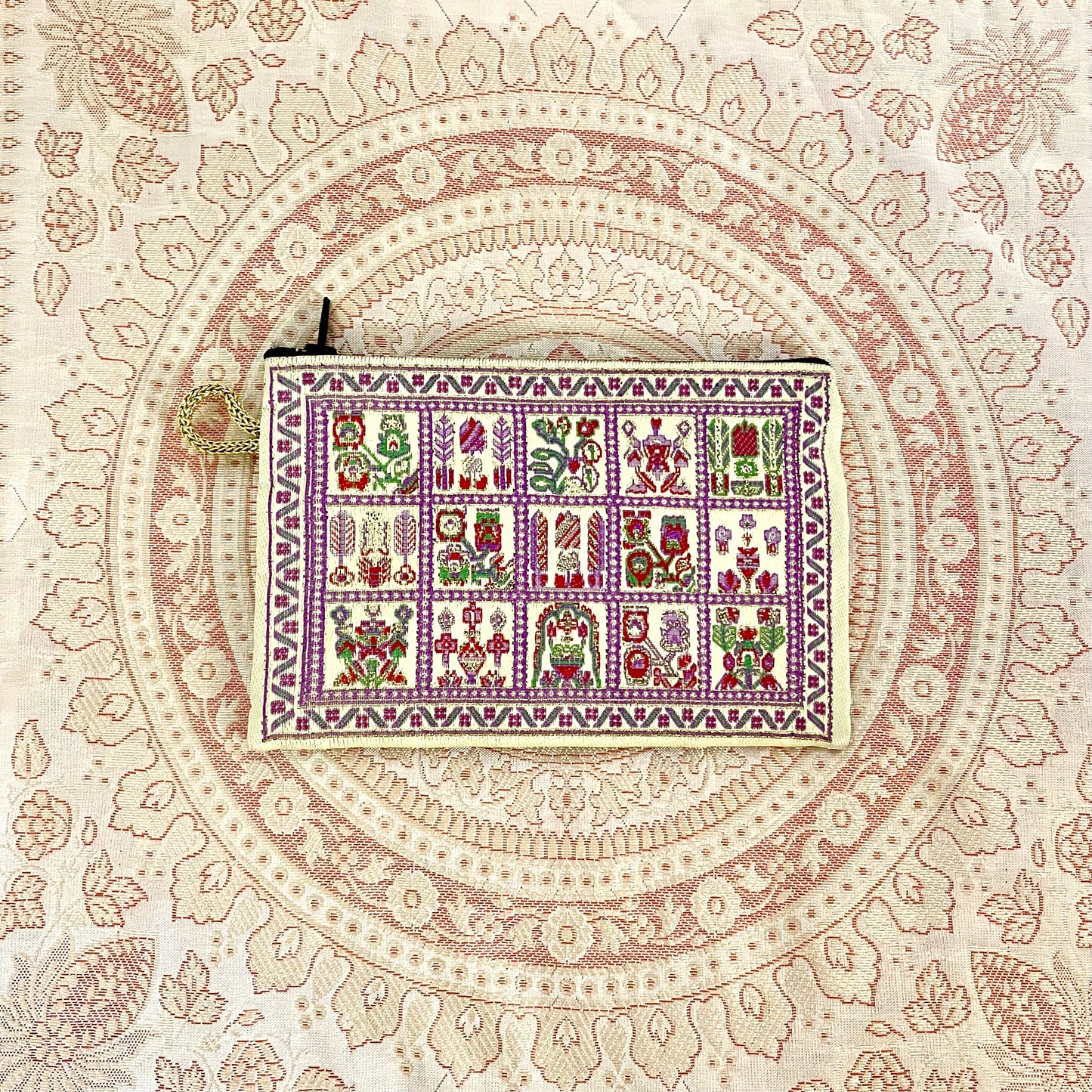 波斯地毯刺繡圖騰收納包