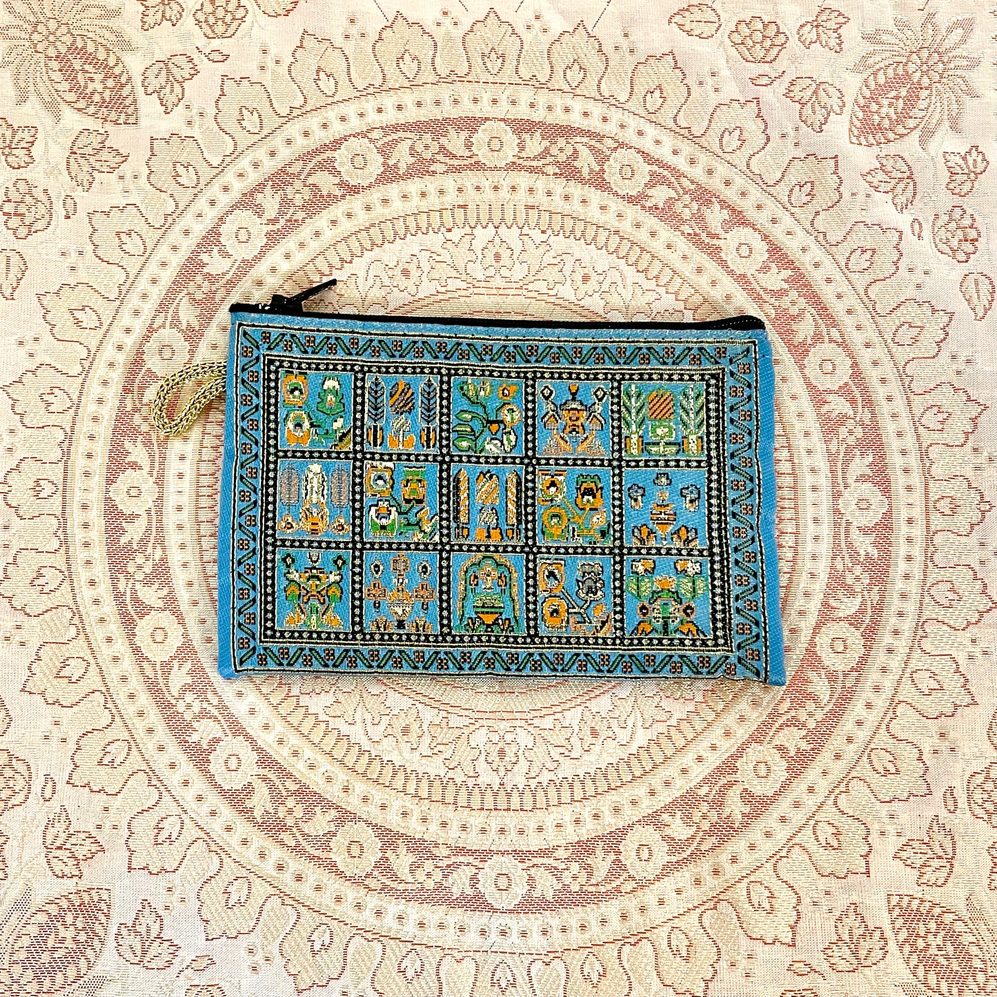 波斯地毯刺繡圖騰收納包