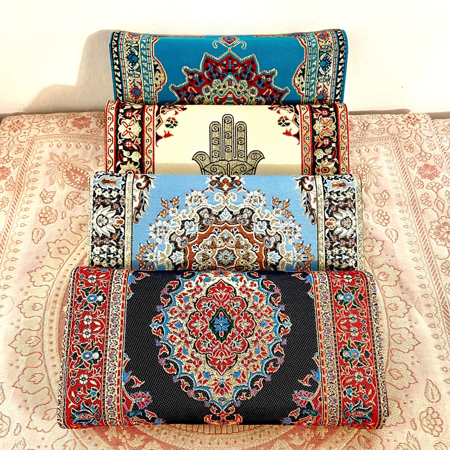 波斯地毯刺繡圖騰長型銀包