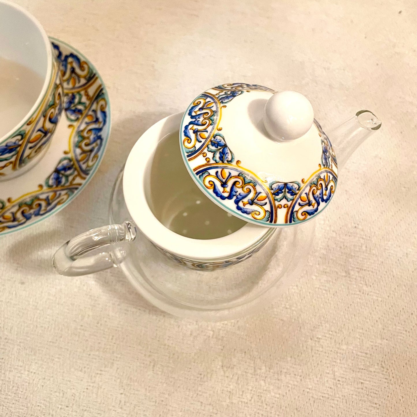 阿拉伯玻璃茶壺連杯碟套裝