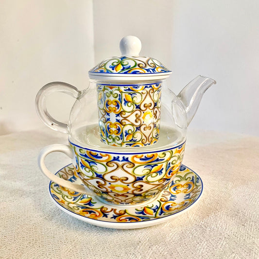 阿拉伯玻璃茶壺連杯碟套裝